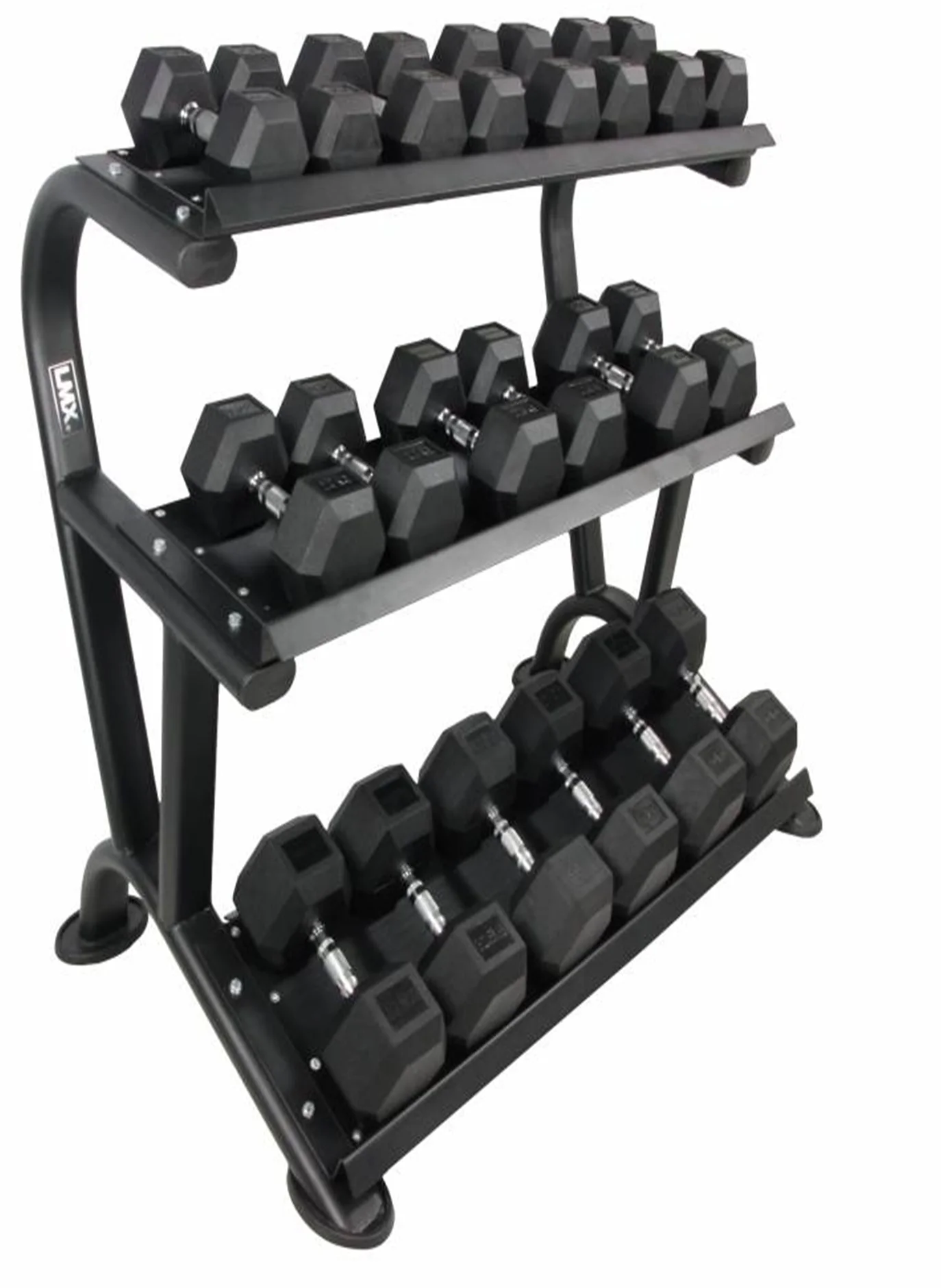 hex rubber dumbbell set 1